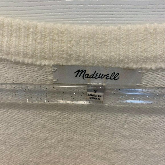 Madewell Bobble Dashwood Ivory Pom Pom Sweater S - Picture 5 of 12